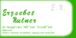 erzsebet mulner business card